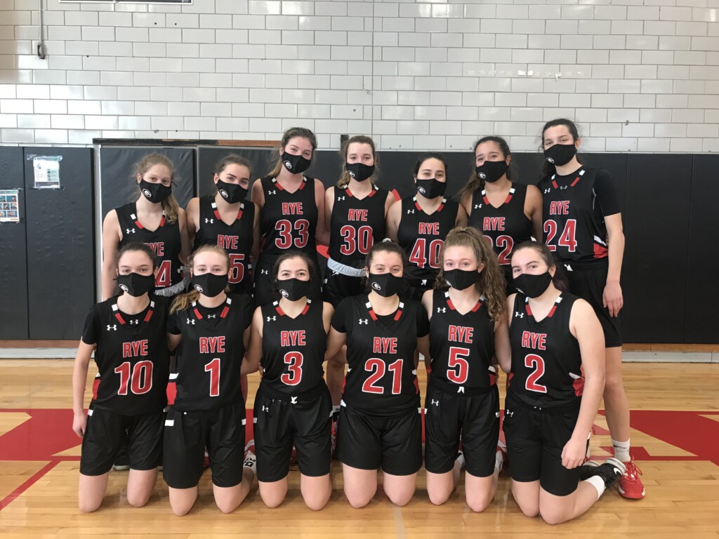 Rye Varsity Girls Basketball - team photo 2021