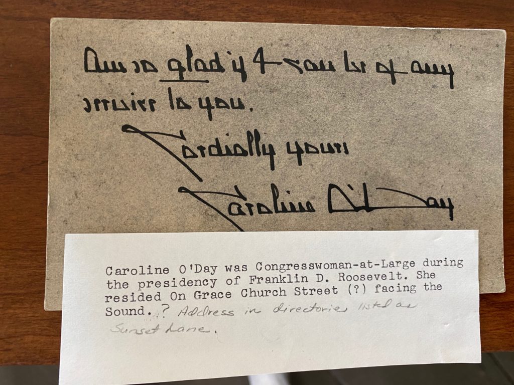 Caroline O’Day letter 2