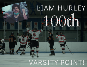 Rye Boys Varsity Hockey 03-10-2021 vs. White Plains Liam Hurley 100th