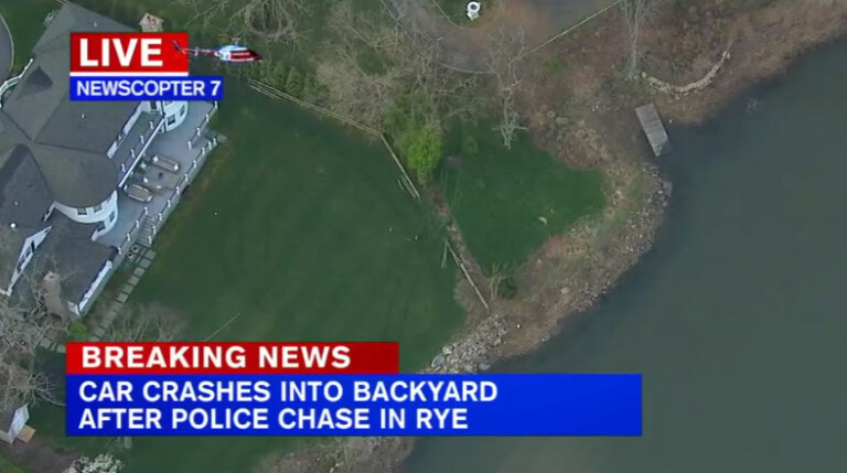 Rye PD car chase into backyard 04-21-2021 - 1