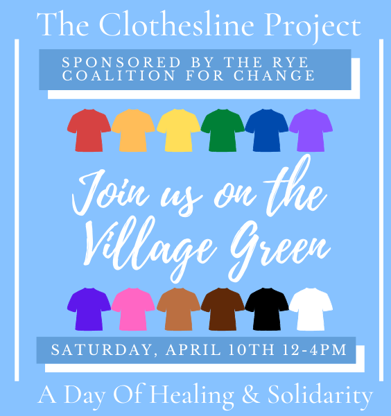 The Clothesline Project Rye Village Green April 10, 2021