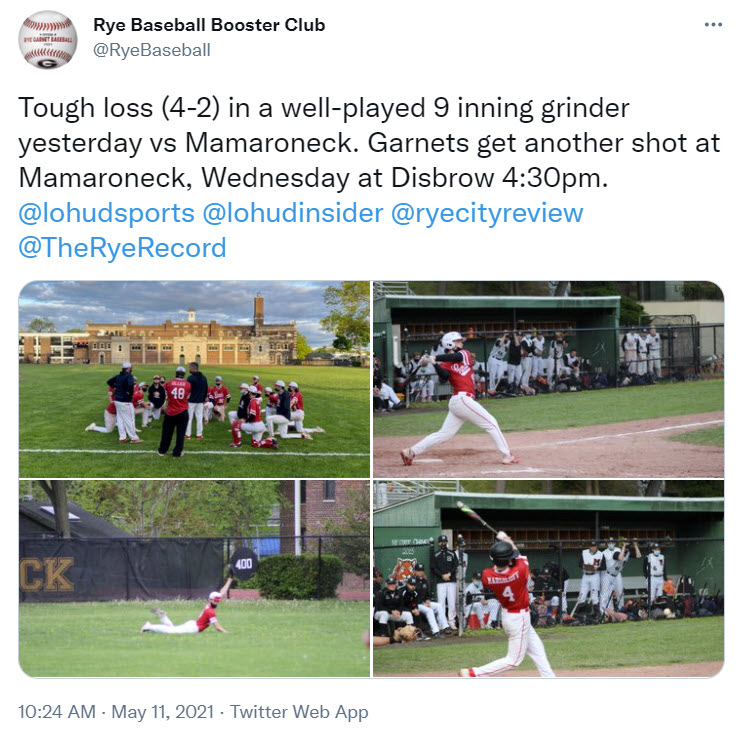 Boys Varsity Baseball vs. Mamaroneck 05-10-2021 -- 1