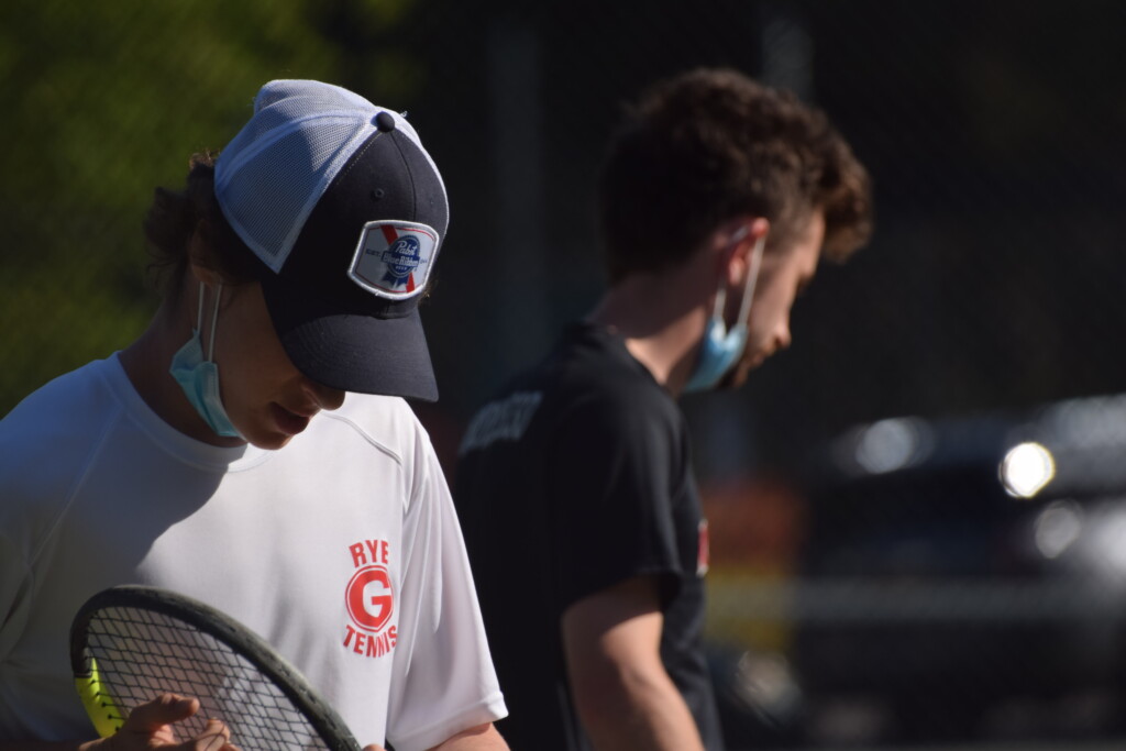 Boys Varsity Tennis 05-14-2021 v Horace Greeley Reece-Dorfman-and-Dylan-Rodilosso credit Daniel Roberts - 1