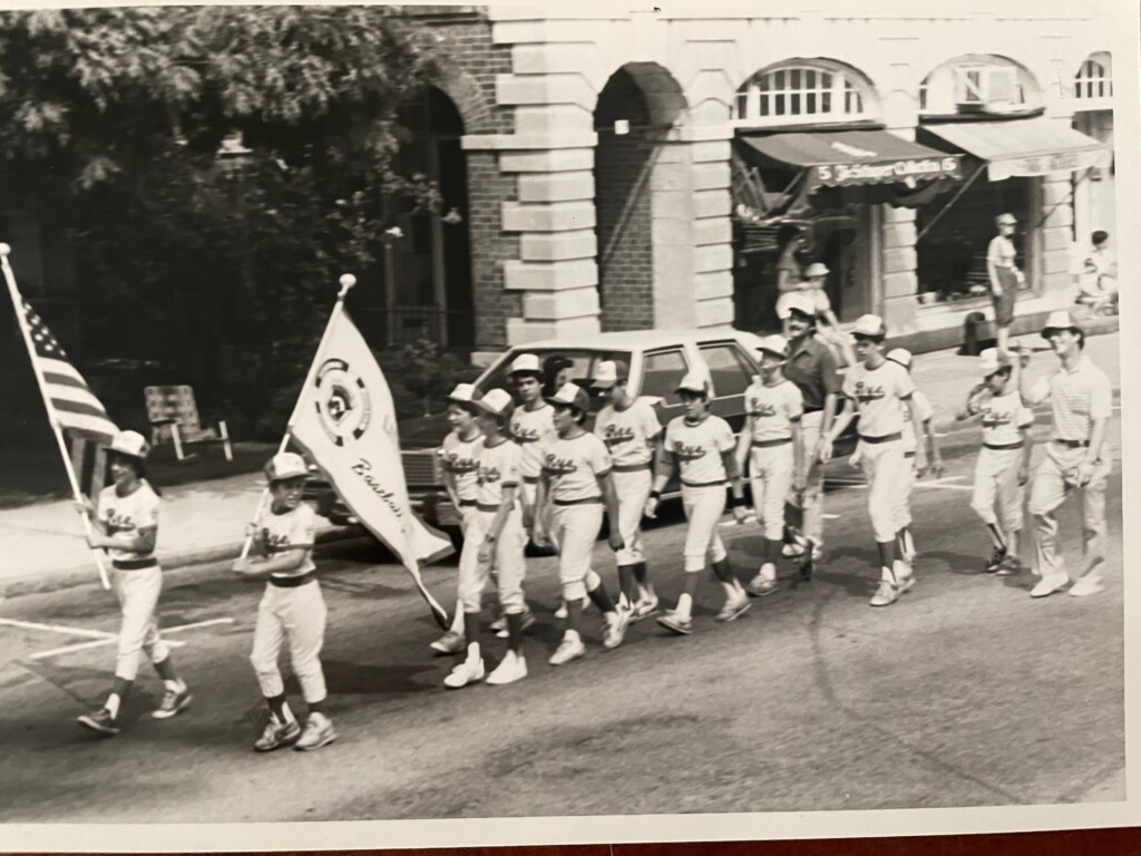 Rye baseball team parading in 1983