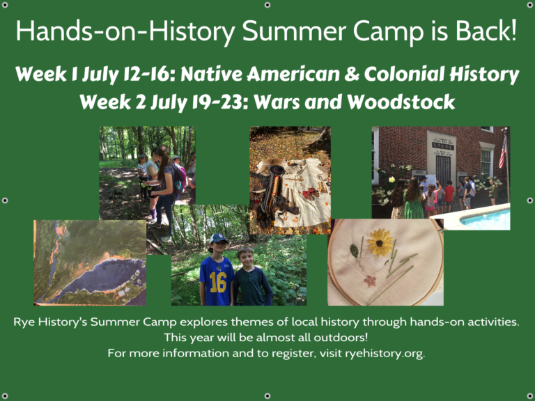 Rye Historical Society 2021 summer camp