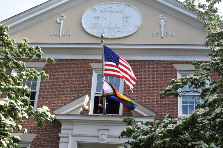 The Pride flag raising at Rye City Hall on June 1st, 2021 DSC_0912