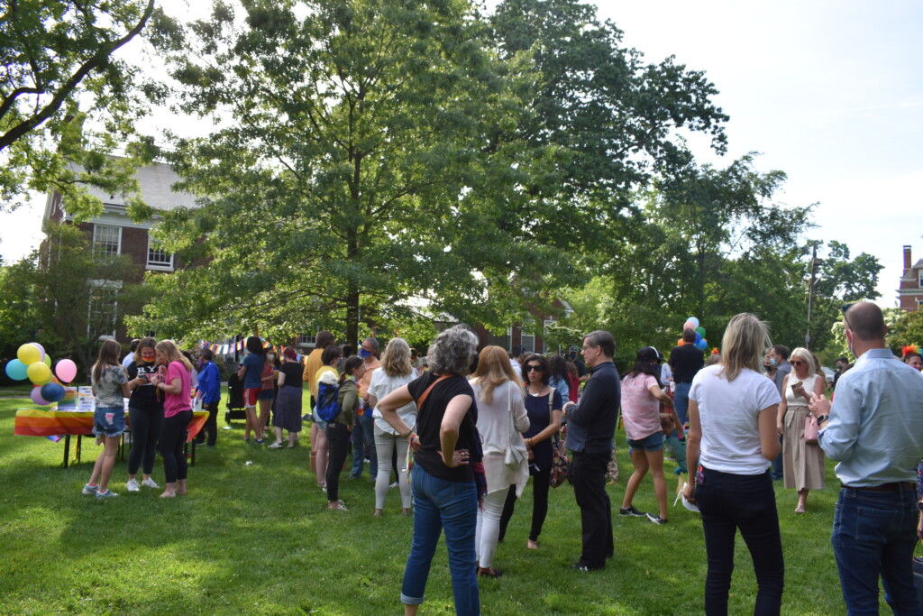 The Pride flag raising at Rye City Hall on June 1st, 2021. Credit: Pei Pei Martin.