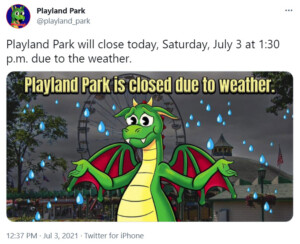 Playland closed July 3rd, 2021