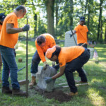 Restoration work at Rye's African-American Cemetery in June 2021 - 4