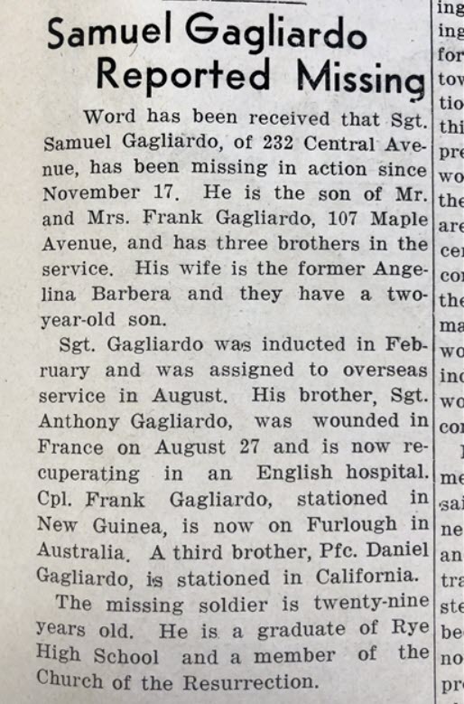 Honoring Service: Samuel P. Gagliardo