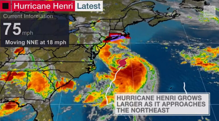 Hurricane Henri Saturday, August 21, 2021