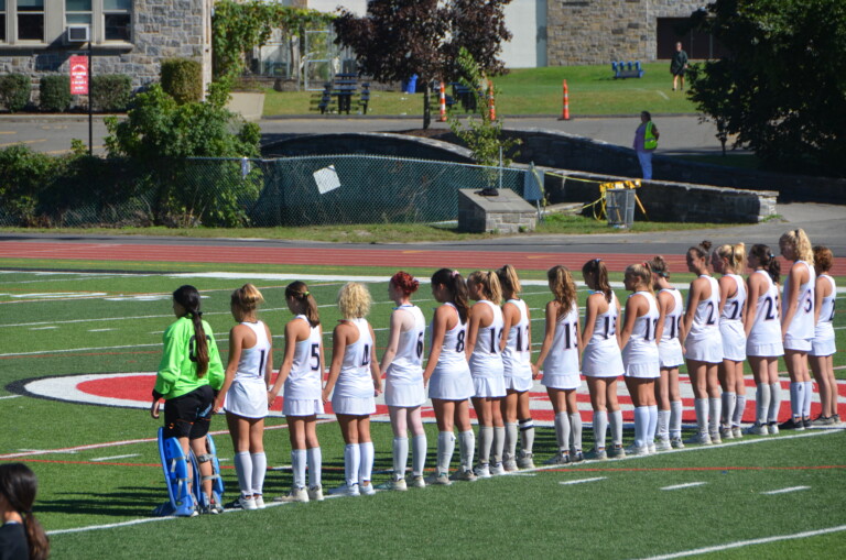 (PHOTO: Rye Girls Varsity Field Hockey vs. John Jay Cross River on Monday.)