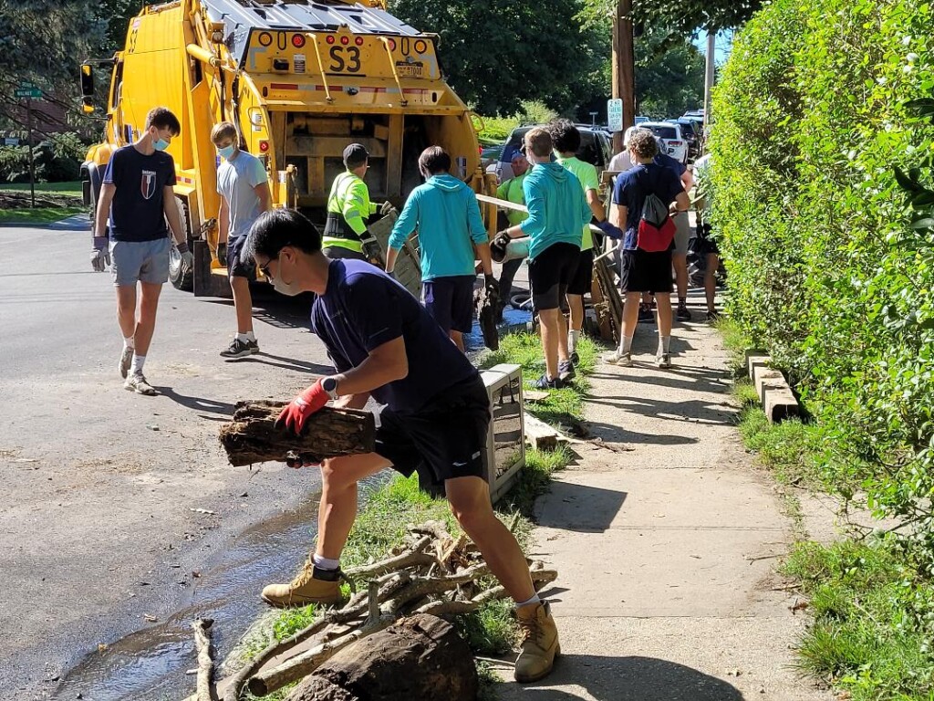 Kirby House cleanup - Hurricane Ida September 2021 - RowAmerica