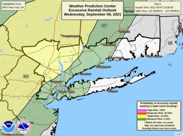 NOAA Weather prediction September 8, 2021