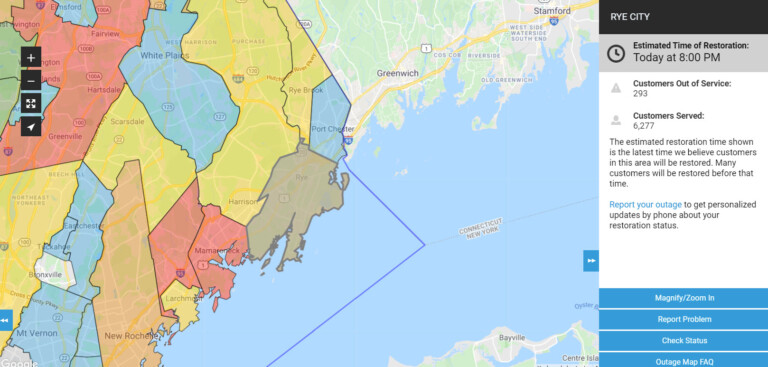 Rye Con Ed Outage September 2, 2021 1am