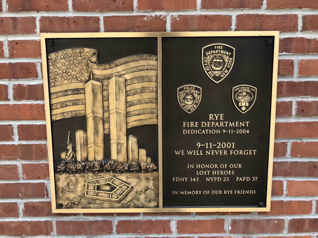 Rye FD 9-11 plaque at Locust Avenue HQ #6 Will McCullough