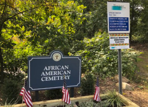 (PHOTO: New signs at Rye’s African-American Cemetery, located inside the Greenwood Union Cemetery.)