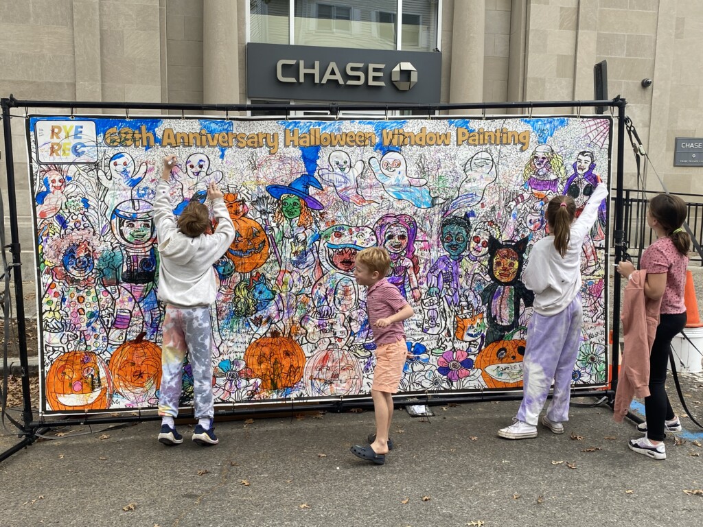 68th Anniversary Halloween Window Painting - Rye, NY - by Rye recreation October 24, 2021