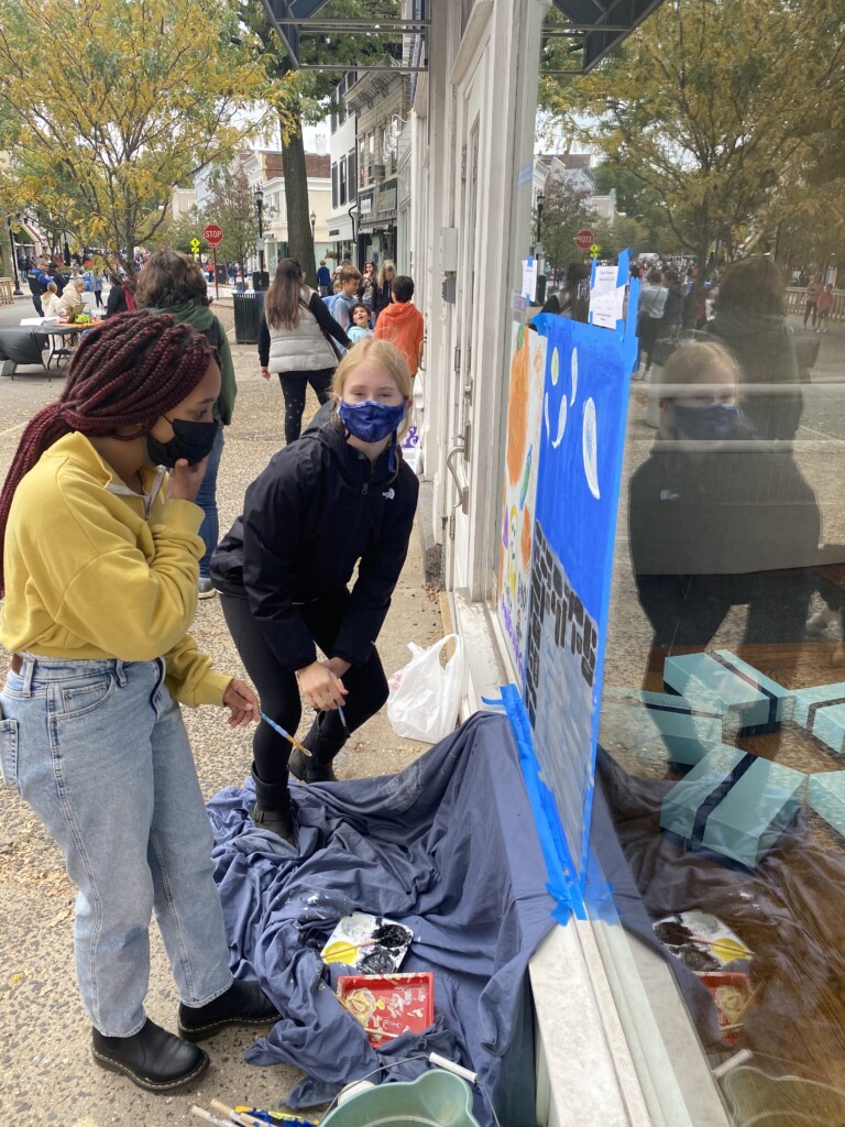 68th Anniversary Halloween Window Painting - Rye, NY - by Rye recreation October 24, 2021