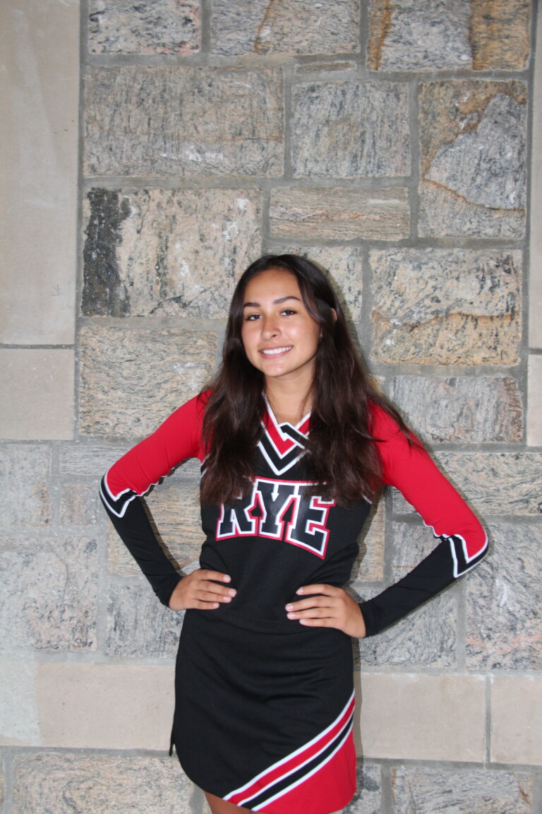 (PHOTO: Girls Varsity Cheerleading MVP and Senior Captain Isabella Berrocal.)