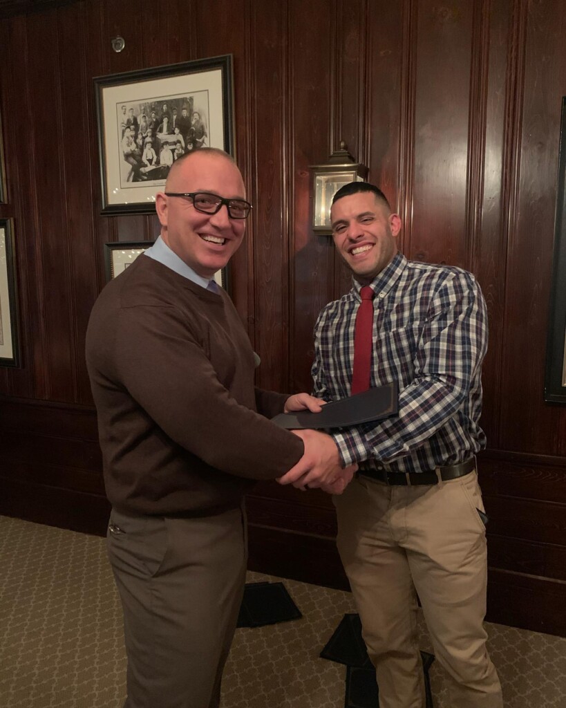 Det. Gabe Caputo and PO Chad Delgato at the Rye PBA Awards