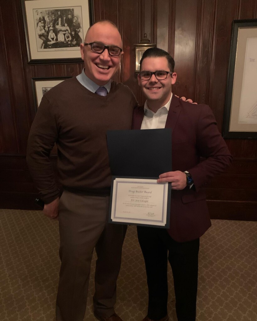 Det. Gabe Caputo and PO Jesse Calcagni at the Rye PBA Awards