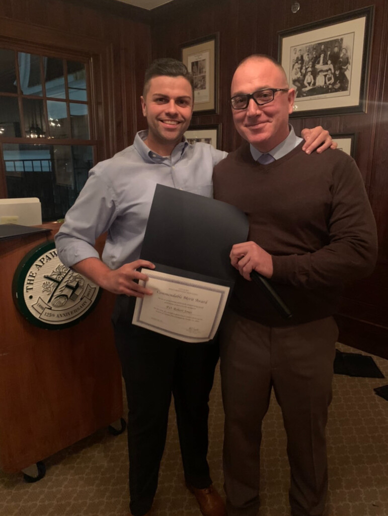 Det. Gabe Caputo and PO Robert Jones at the Rye PBA Awards