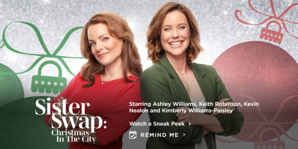 (PHOTO: Rye sisters Kimberly Williams-Paisley and Ashley Williams star in Sister Swamp: Christmas in the City.)