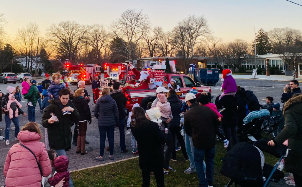 (PHOTO: The Rye FD annual candy cane run with Santa Claus at Osborn Elementary School.)