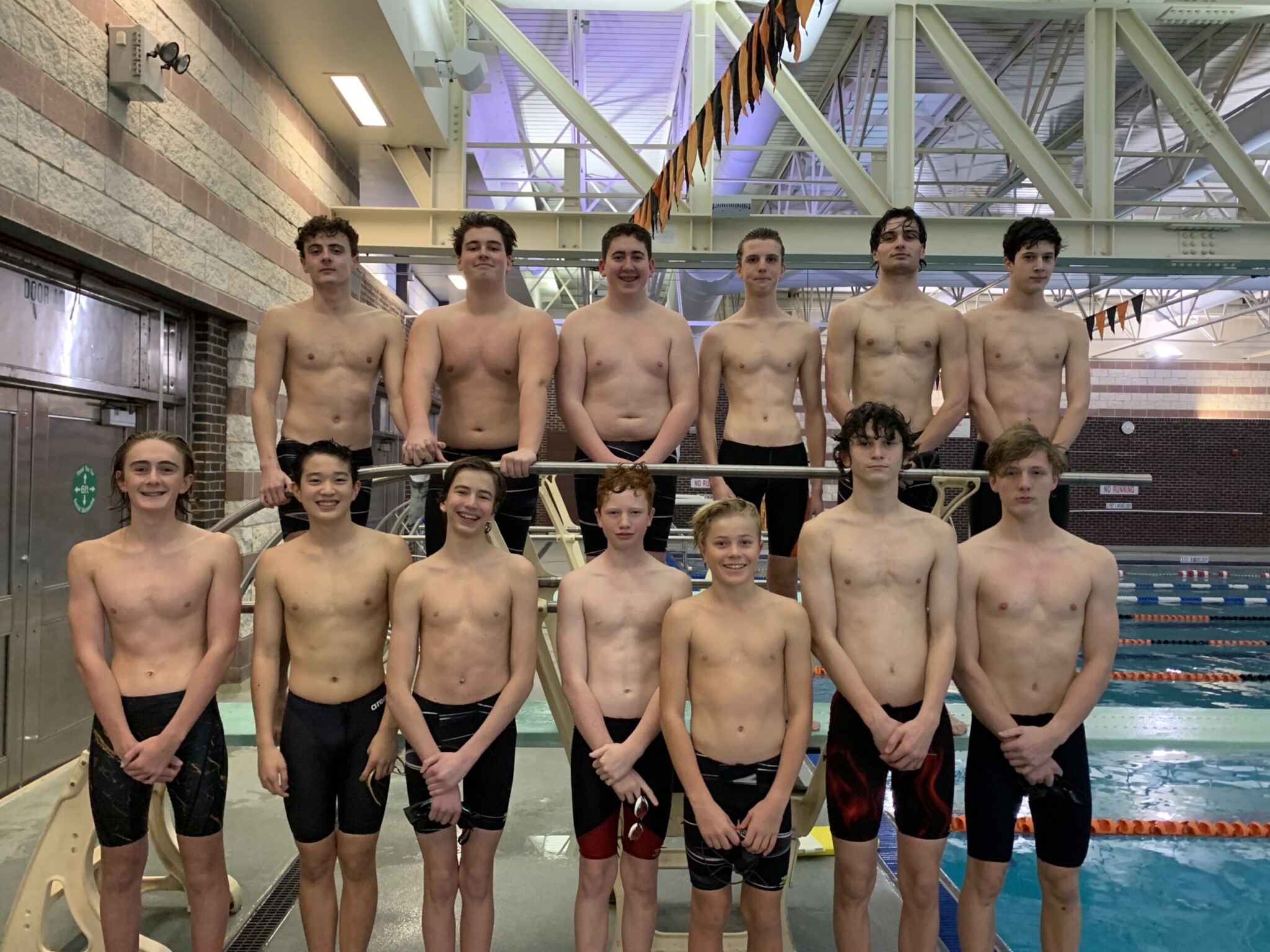 (PHOTO: The Rye-Rye Neck Boys Varsity Swimming & Diving team.)