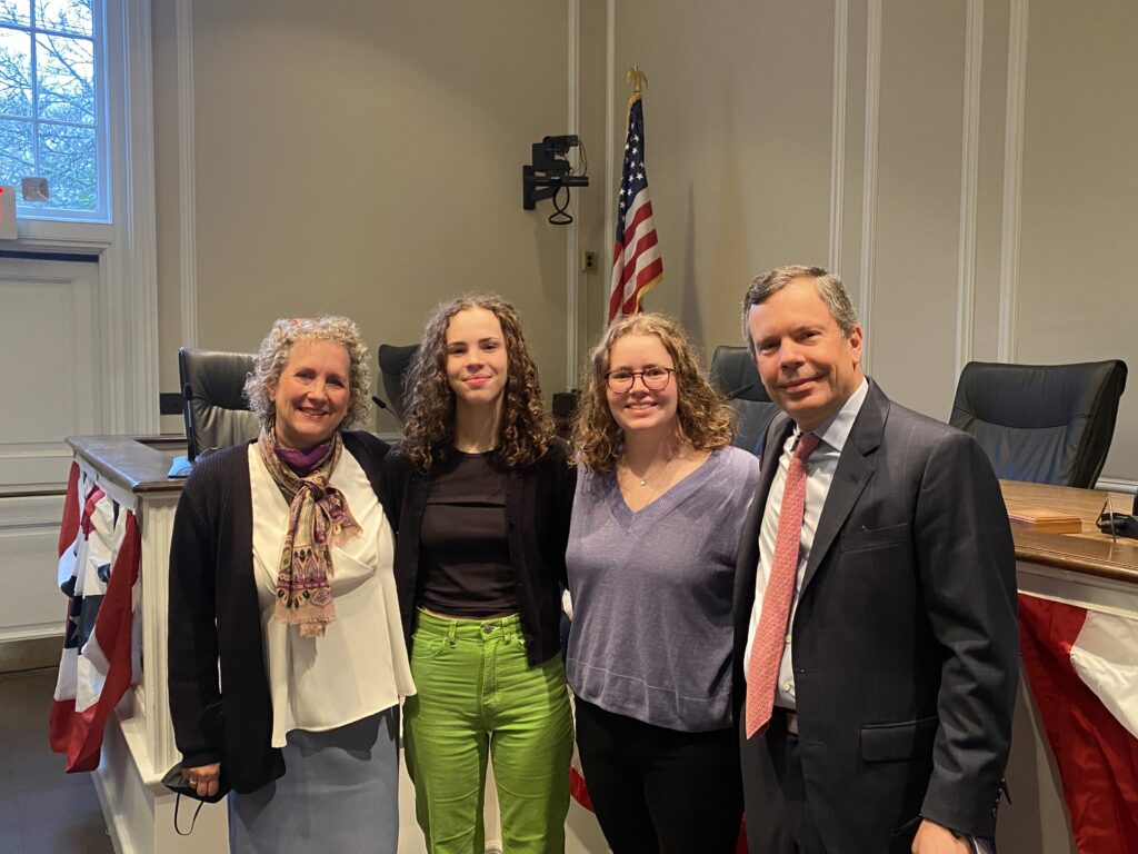 (PHOTO: The Stacks family - Ben's wife Kim O’Connor, Kate Stacks, Hannah Stacks and Councilman Ben Stacks on January 1, 2022.)