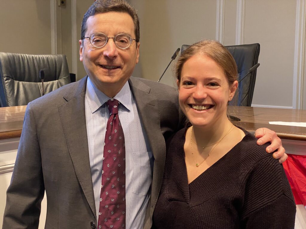 (PHOTO: Rye Mayor Josh Cohn with his daughter Hannah on January 1, 2022.)