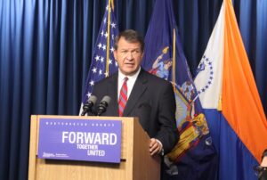 (PHOTO: Rye guy and Westchester County Executive George Latimer was officially sworn in for his second term as County Executive on Monday, January 3, 2022.)