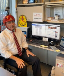 (PHOTO: Rye City School District Superintendent Dr. Eric Byrne at the official Rye City School District weather station.)