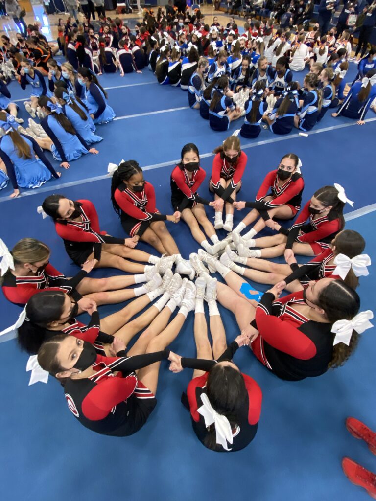 Rye Girls Varsity Cheerleading at John Jay East Fishkill Competition 2022-01-30 -- 2