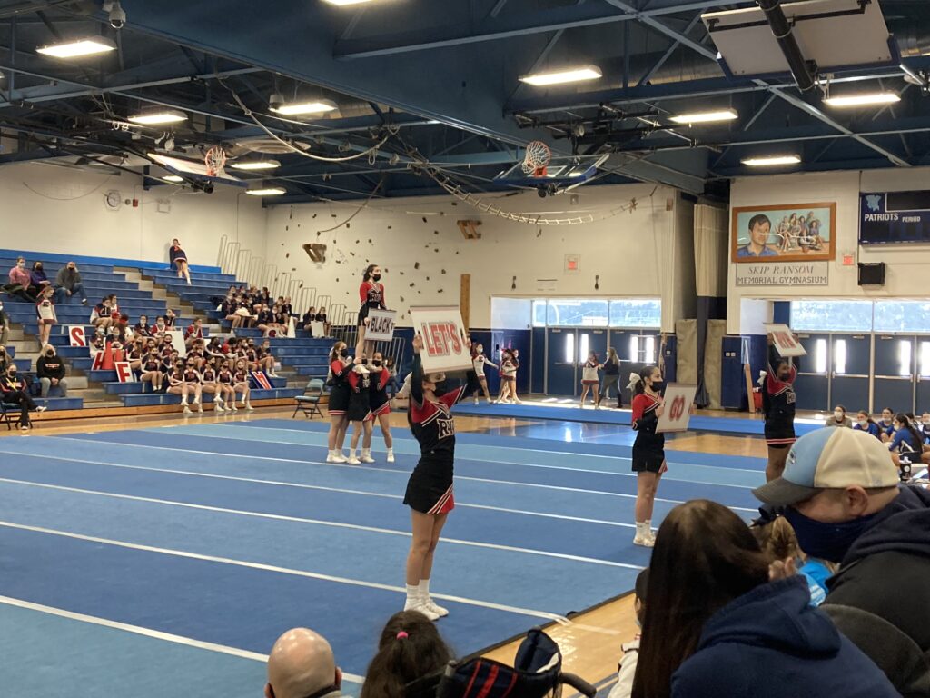 Rye Girls Varsity Cheerleading at John Jay East Fishkill Competition 2022-01-30 -- 6