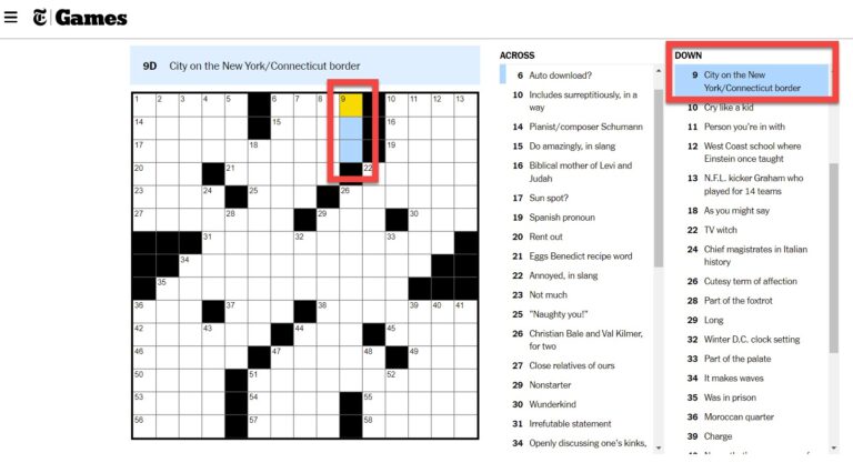 NYT Crossword with RYE