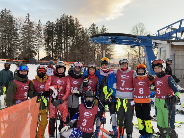 (PHOTO: The Rye Boys Varsity Skiing team at Thunder Ridge February 8, 2022.)