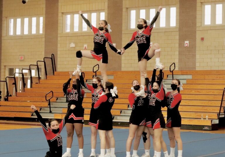 Rye Girls Varsity Cheerleading at Scarsdale Invitational 2022-02-05 -- 1