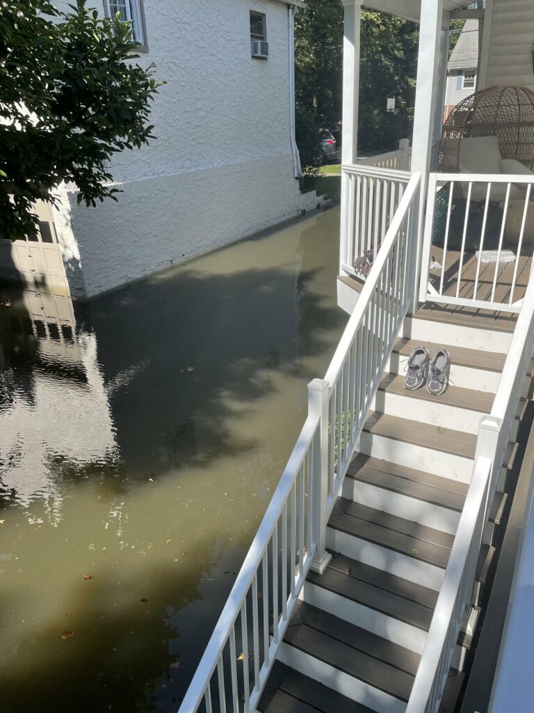 (PHOTO: More home damage in Rye from Hurricane Ida.)