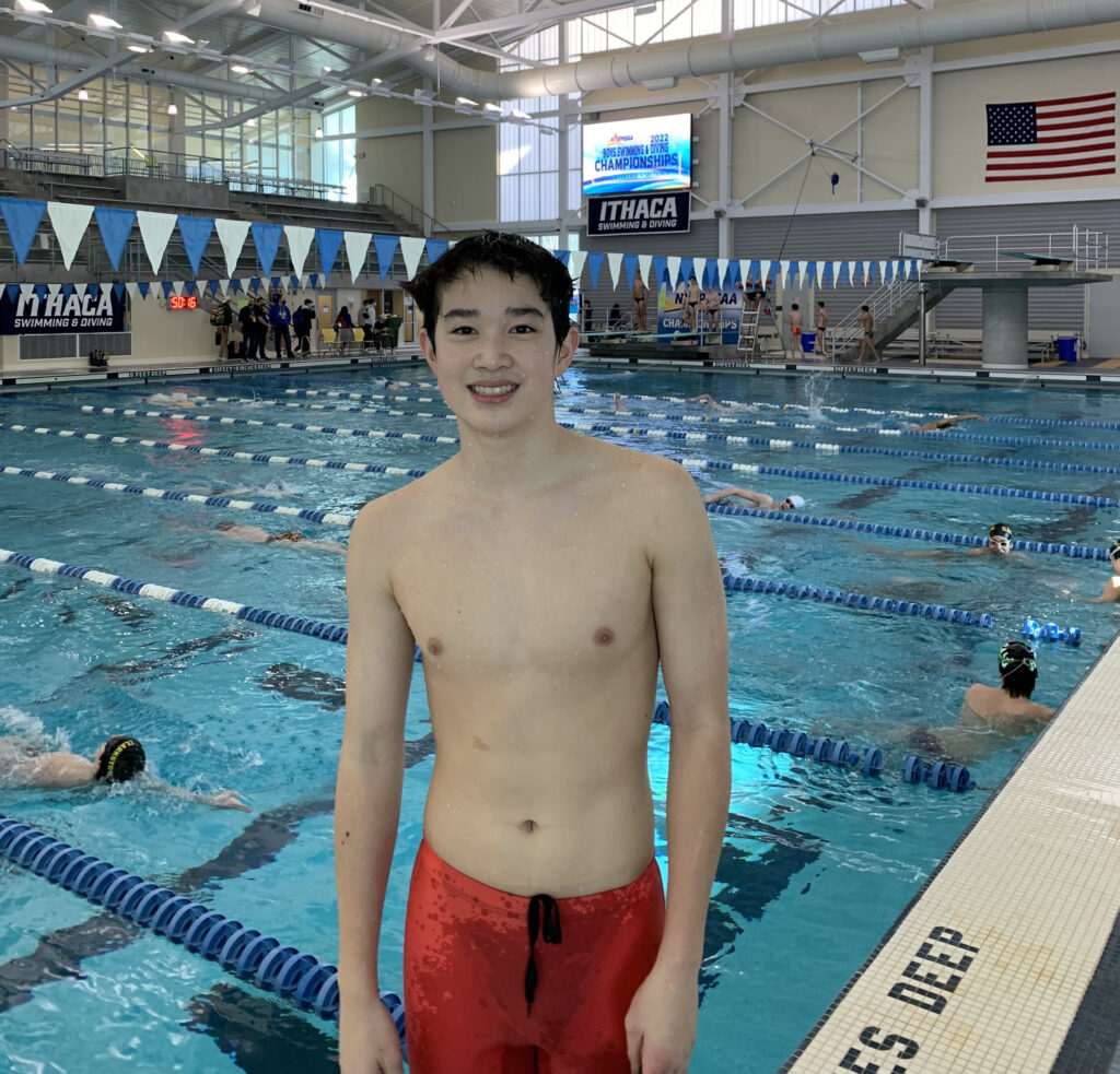 (PHOTO: Rye Boys Varsity Varsity Swimming & Diving MVP Ethan Zhou.)