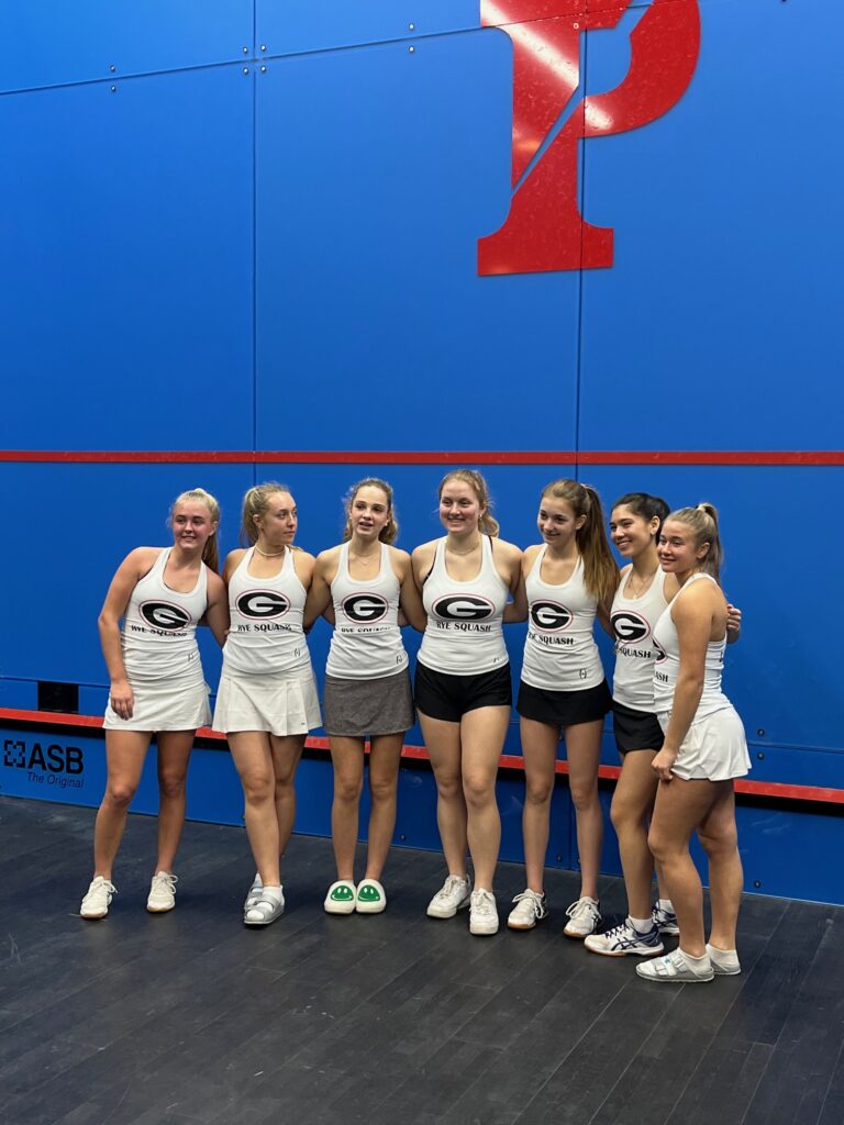 (PHOTO: Rye Girls Varsity Squash team 2021-22.)