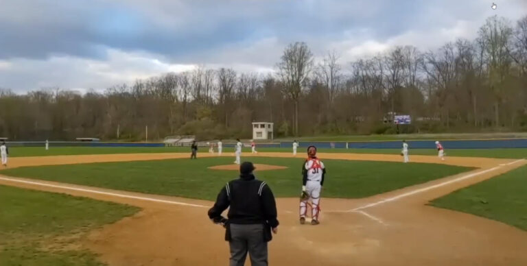 (PHOTO: Derek Woods' grand slam versus Byram Hills on Wednesday.)