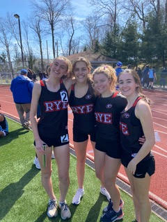 Rye Girls Varsity Track & Field Ossining Relays 2022-04-02