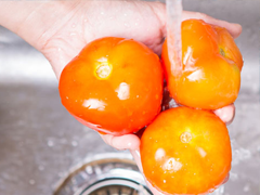 (PHOTO: Next time wash fruits and vegetables in a pot filled with water instead of under an open faucet. Reuse the water for houseplants.)