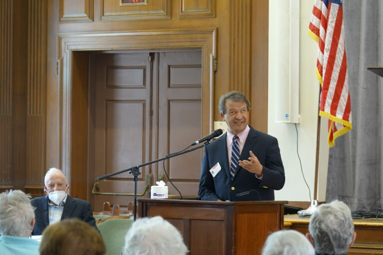 (PHOTO: Westchester County Executive George Latimer visited The Osborn’s Sterling Park Residents’ Association on Thursday, May 5, 2022.)