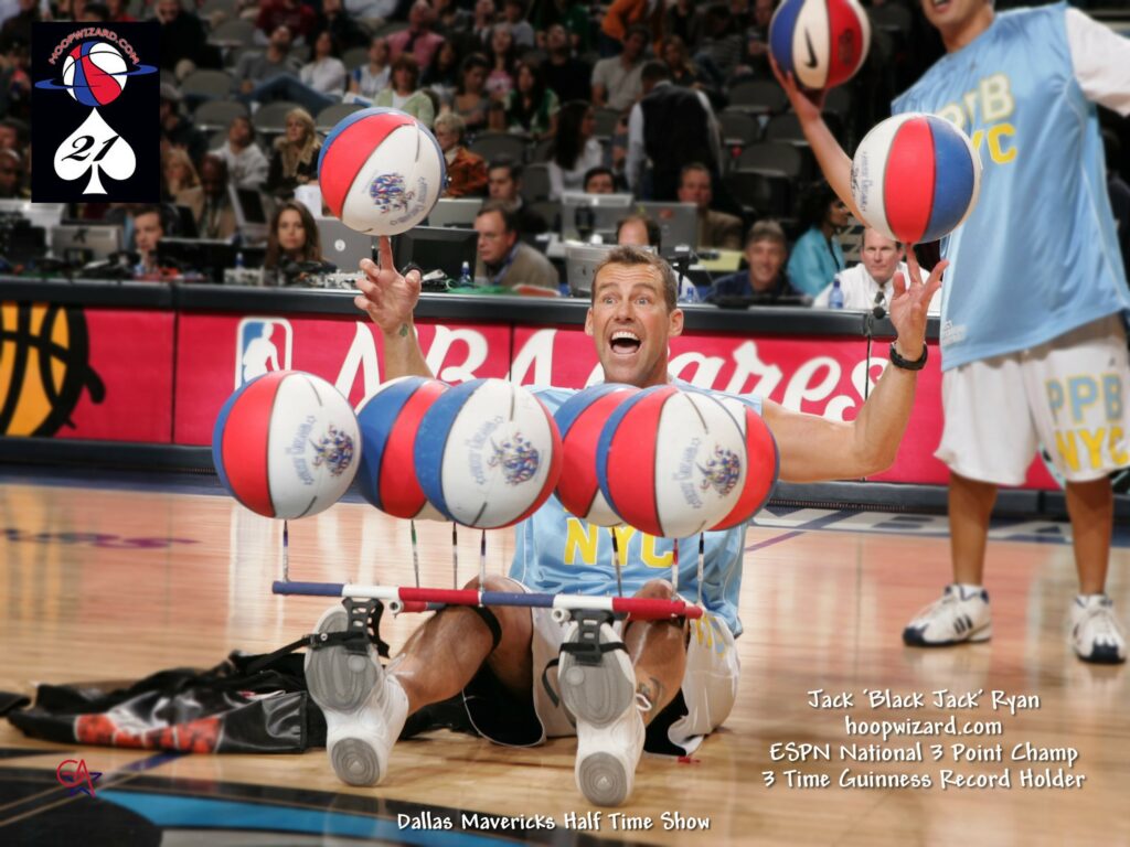 (PHOTO: Famous basketball trickster and street ball legend Black Jack Ryan will be at Rye High School Friday evening.)