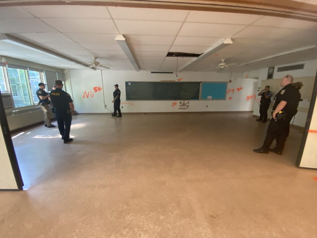 (PHOTO: Rye PD conducted active shooter training on the Rye High School and Middle School campus on Sunday, June 26, 2022. 2- 8/8)