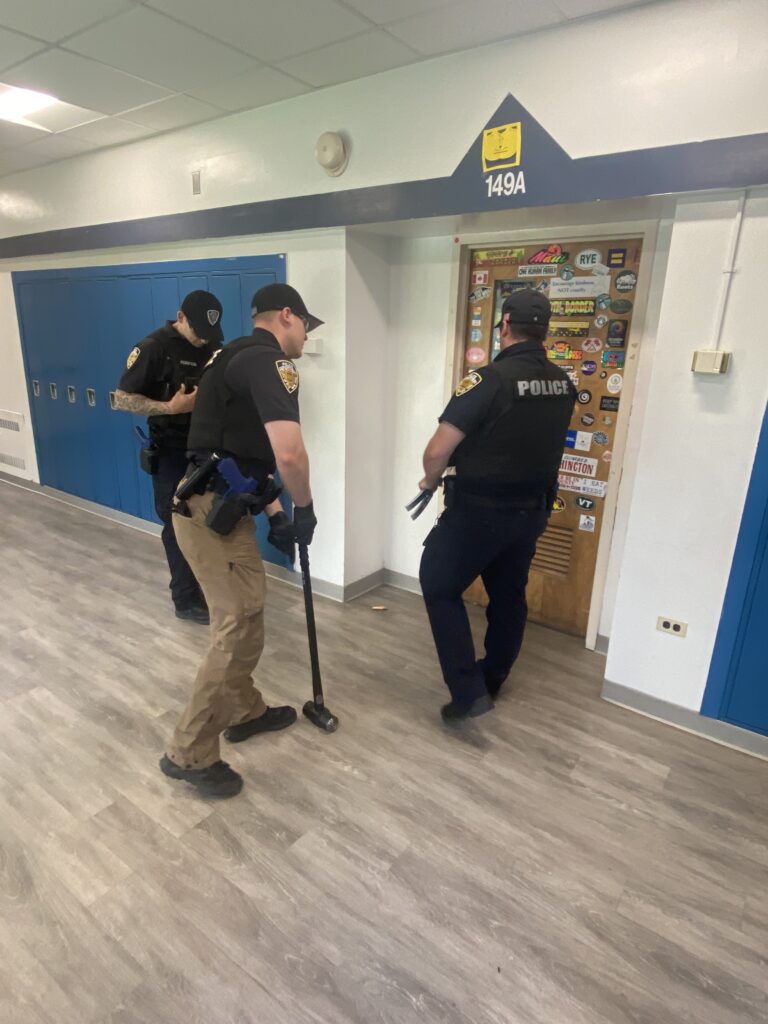 (PHOTO: Rye PD conducted active shooter training on the Rye High School and Middle School campus on Sunday, June 26, 2022. 3- 1/8)