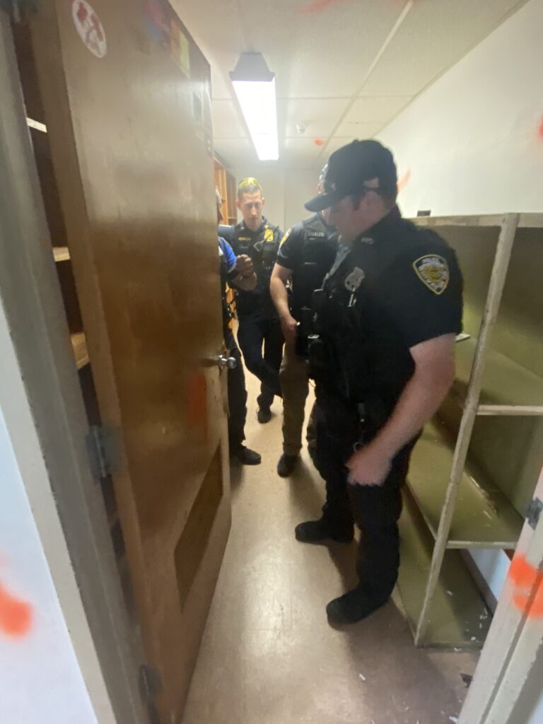 (PHOTO: Rye PD conducted active shooter training on the Rye High School and Middle School campus on Sunday, June 26, 2022. 3- 8/8)